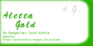 aletta gold business card